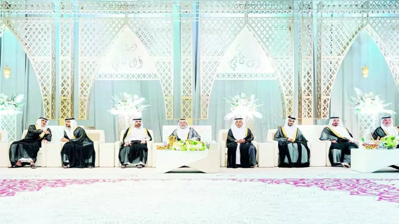 سلطان والمعلا وسعود بن صقر يشهدون حفل زفاف نجل غانم آل ثاني